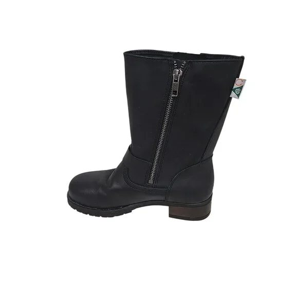 Mellow Walk Women's 412109 Safety Side Zip Boot Dress Engineer Black Size 7D - Picture 5 of 8